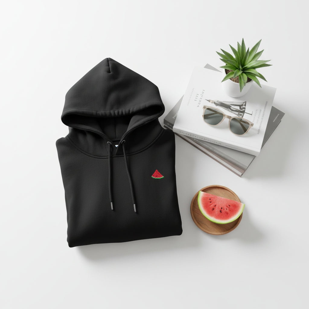 Everyday Hoodie Handmade Embroidered Watermelon Logo